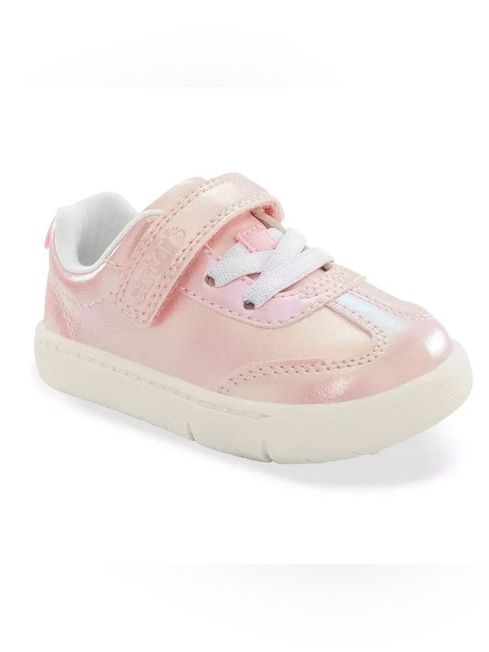 Carter's Pink Metallic Toddler Sneaker with Hook-and-Loop Strap Size 4 New